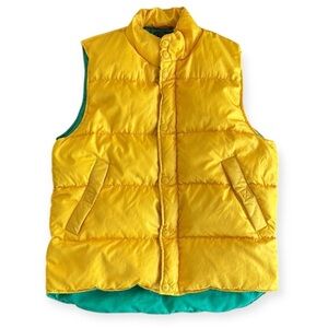 J Crew vintage men’s puffer vest 550 fill power, goose down feathers, size small